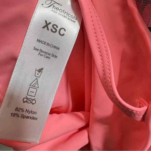 Theatricals Dance Pink Lace tutu Off-Shoulder Child Performance Outfit XSC NWT - Picture 11 of 12